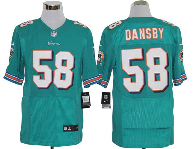 2012 NEW NFL Miami Dolphins 58 Karlos Dansby Green Jerseys (Elite)