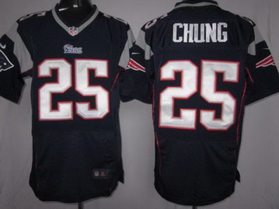 2012 NEW NFL New England Patriots 25 Patrick Chung Blue Jerseys (Elite)