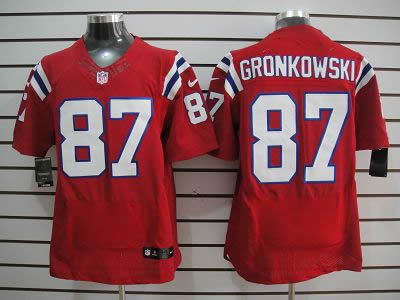 2012 NEW NFL New England Patriots 87 Rob Gronkowski Red Jerseys (Elite)
