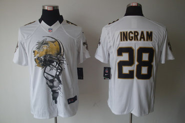 2012 NEW NFL New Orleans Saints 28 Mark Ingram White Jerseys (Helmet Tri-Blend Limited) 2012 NEW NFL New Orleans Saints 28 Mark Ingram White Jerseys (Helmet Tri-Blend Limited)