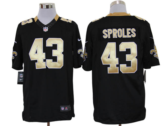 2012 NEW NFL New Orleans Saints 43 Darren Sproles Black Jerseys (Limited) 2012 NEW NFL New Orleans Saints 43 Darren Sproles Black Jerseys (Limited)