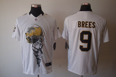 2012 NEW NFL New Orleans Saints 9 Drew Brees White Jerseys (Helmet Tri-Blend Limited) 2012 NEW NFL New Orleans Saints 9 Drew Brees White Jerseys (Helmet Tri-Blend Limited)