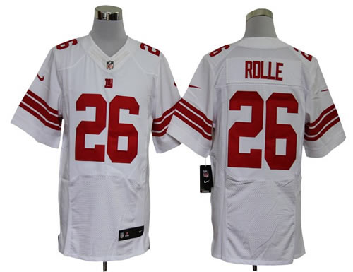 2012 NEW NFL New York Giants 26 Antrel Rolle White Jerseys (Elite)