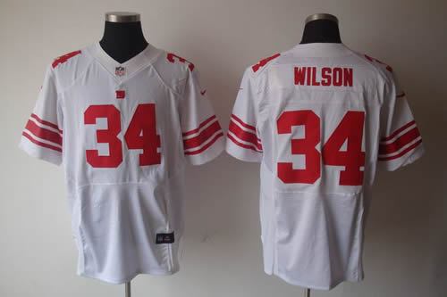 2012 NEW NFL New York Giants 34 Wilson White Jerseys (Elite)