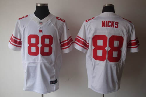 2012 NEW NFL New York Giants 88 Hakeem Nicks White Jerseys (Elite)