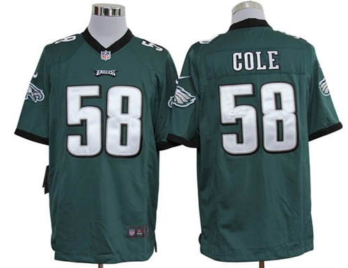 2012 NEW NFL Philadelphia Eagles 58 Trent Cole Green Jerseys (Game) 2012 NEW NFL Philadelphia Eagles 58 Trent Cole Green Jerseys (Game)
