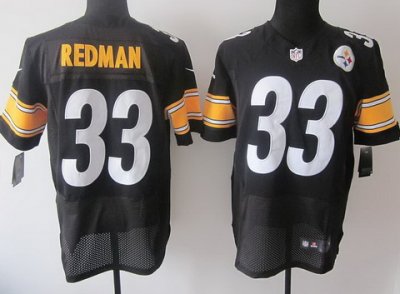 2012 NEW NFL Pittsburgh Steelers 33 Isaac Redman Black Jerseys (Elite)