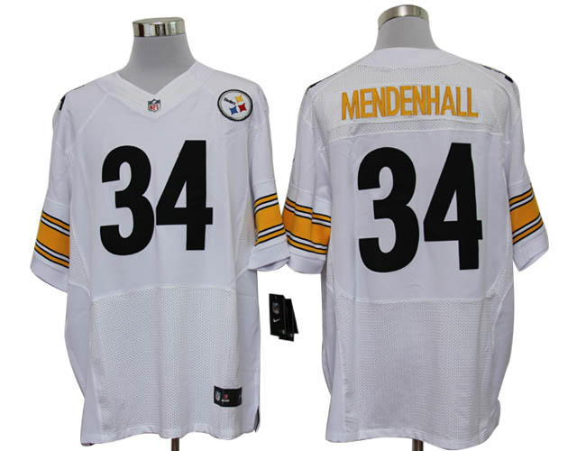 2012 NEW NFL Pittsburgh Steelers 34 Rashard Mendenhall White Jerseys (Elite)