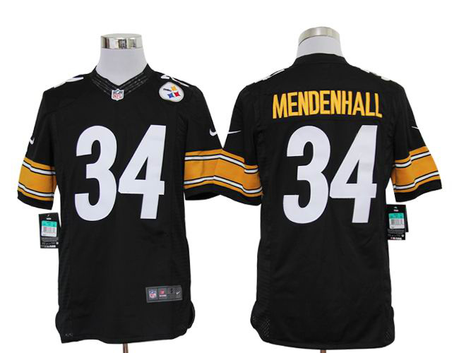 2012 NEW NFL Pittsburgh Steelers 34 Mendenhall Black Jerseys (Limited)