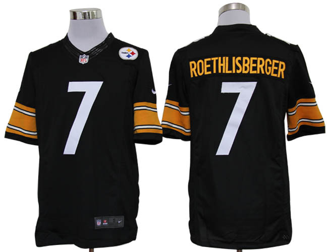 2012 NEW NFL Pittsburgh Steelers 7 Ben Roethlisberger Black Jerseys (Limited)