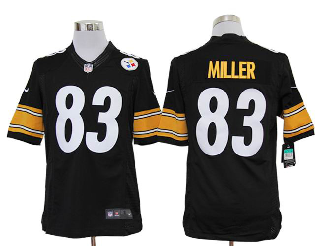 2012 NEW NFL Pittsburgh Steelers 83 Heath Miller Black Jerseys (Limited)
