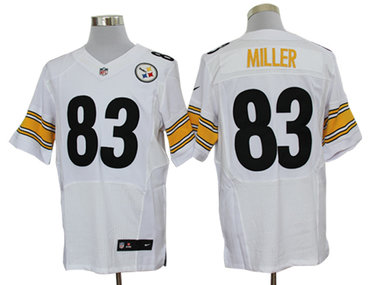 2012 NEW NFL Pittsburgh Steelers 83 Heath Miller White Jerseys (Elite)