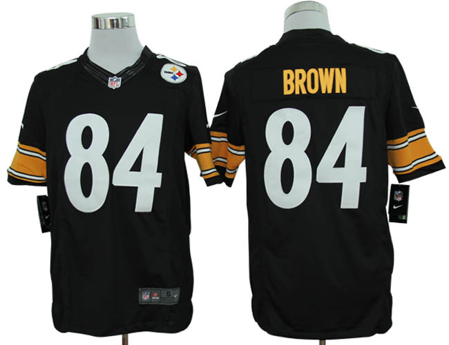 2012 NEW NFL Pittsburgh Steelers 84 Antonio Brown Black Jerseys (Limited)