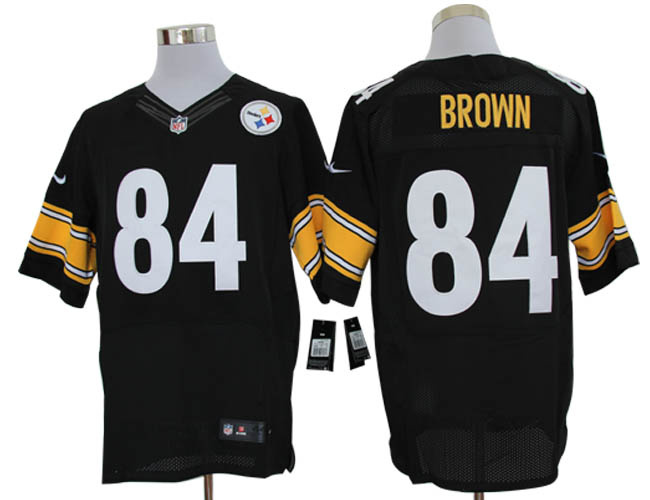 2012 nfl pittsburgh steelers 84 antonio brown elite black jerseys
