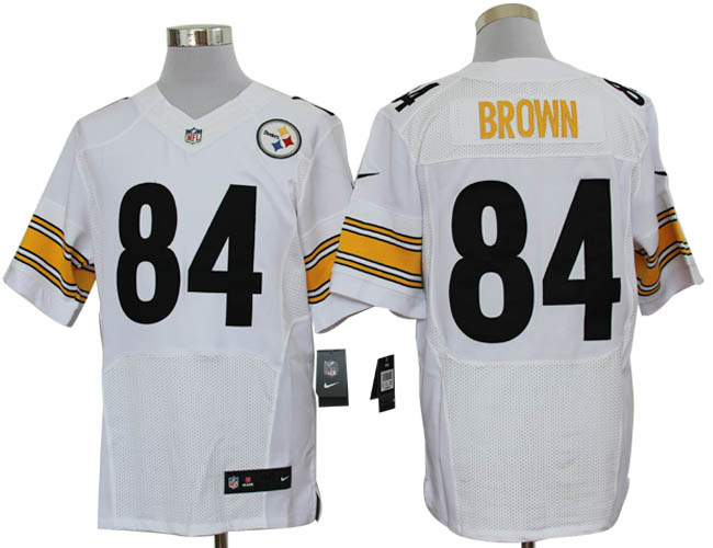 2012 NEW nfl pittsburgh steelers 84 antonio brown white jerseys (elite)