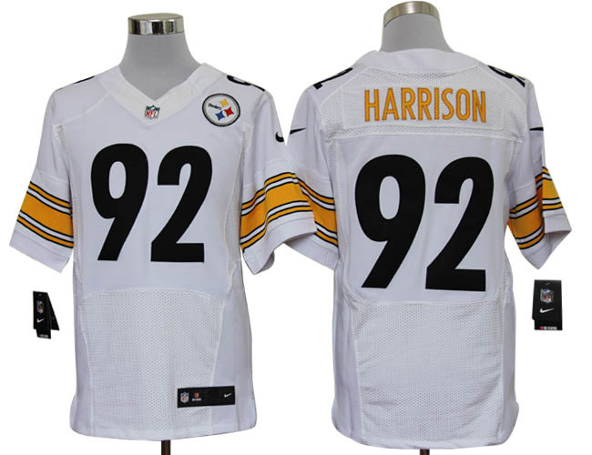 2012 NEW NFL Pittsburgh Steelers 92 James Harrison White Jerseys (Elite)