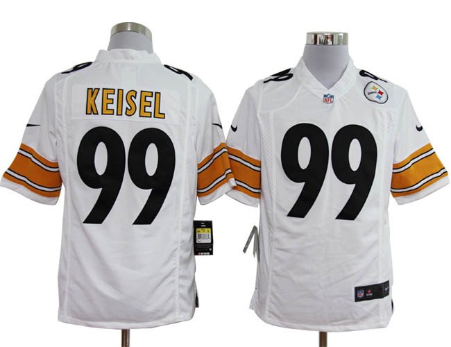 2012 NEW NFL Pittsburgh Steelers 99 Keisel White Jerseys (Game)