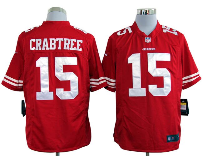 2012 NEW NFL San Francisco 49ers 15 Michael Crabtree Red Jerseys (Game) 2012 NEW NFL San Francisco 49ers 15 Michael Crabtree Red Jerseys (Game)