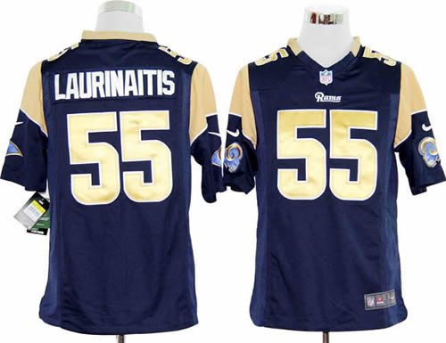 2012 NEW NFL St. Louis Rams 55 James Laurinaitis Blue Jerseys (Game)