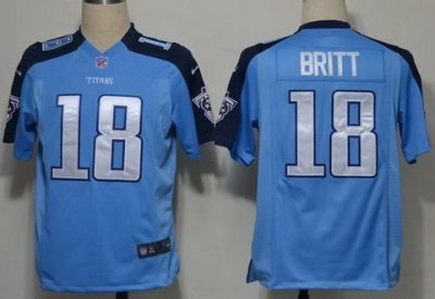 2012 NEW NFL Tennessee Titans 18# Britt Blue Jerseys (Game) 2012 NEW NFL Tennessee Titans 18# Britt Blue Jerseys (Game)