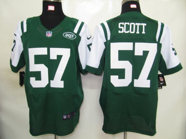 2012 NEW New York Jets 57 Bart Scott Green Jerseys(Elite)