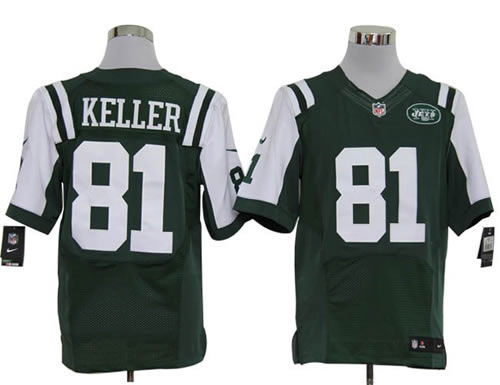 2012 NEW New York Jets 81 Dustin Keller Green Jerseys(Elite)