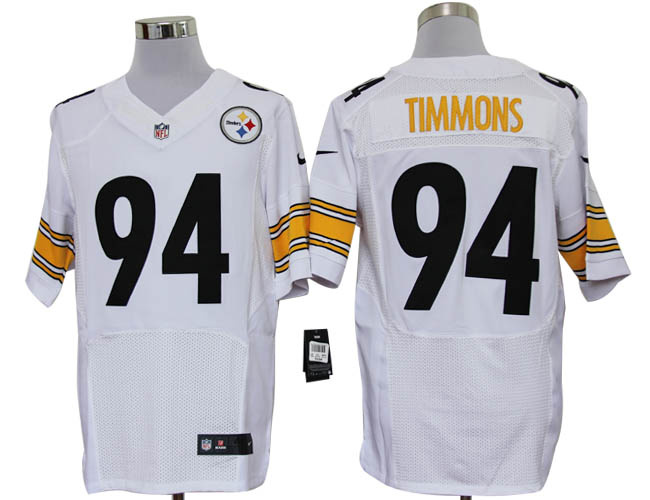 2012 NEW Pittsburgh Steelers #94 Lawrence Timmons White Jerseys (Elite)