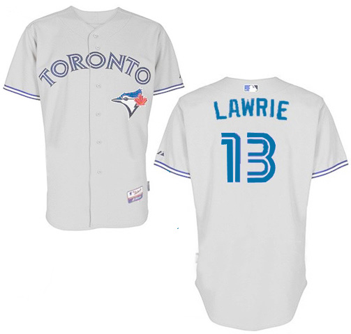 2012 Toronto Blue Jays 13 Brett Lawrie white cool base jersey