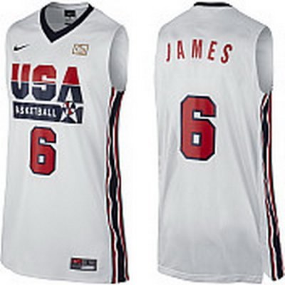 2012 Usa #6 Lebron James 2012 Usa Basketball Retro Jersey