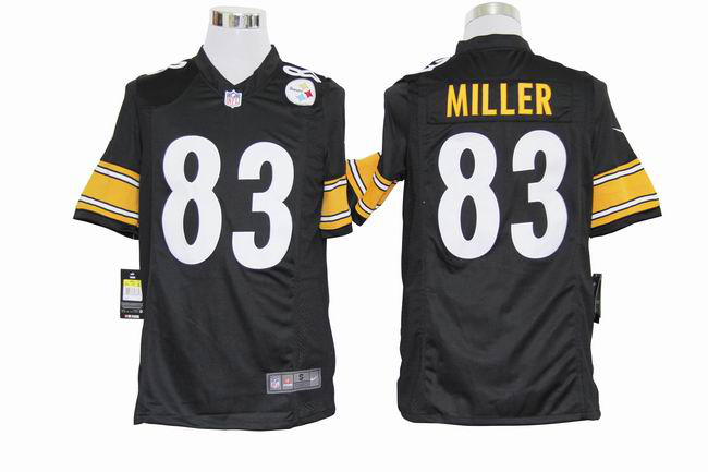 2012 nfl pittsburgh steelers #83 heath miller black game jerseys