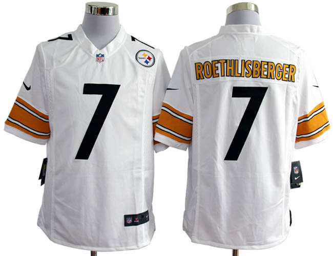 2012 nfl pittsburgh steelers 7 ben roethlisberger white jerseys (game)