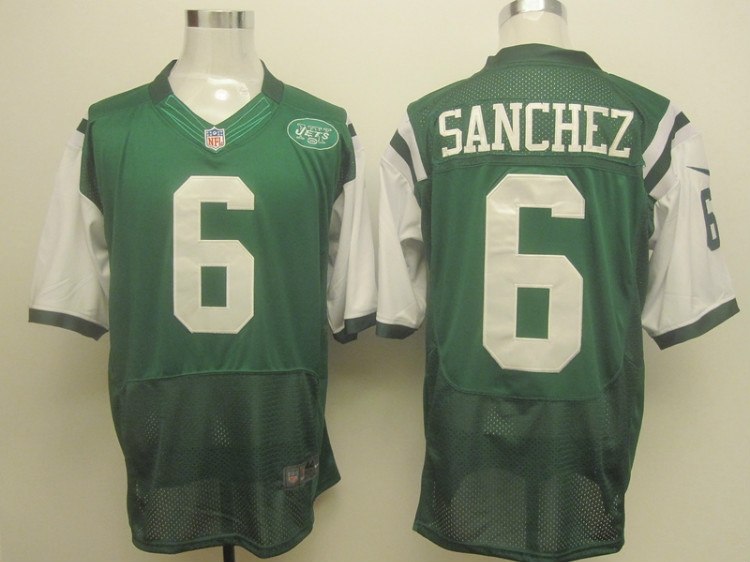 2012 new york jets 6 mark sanchez elite green jerseys