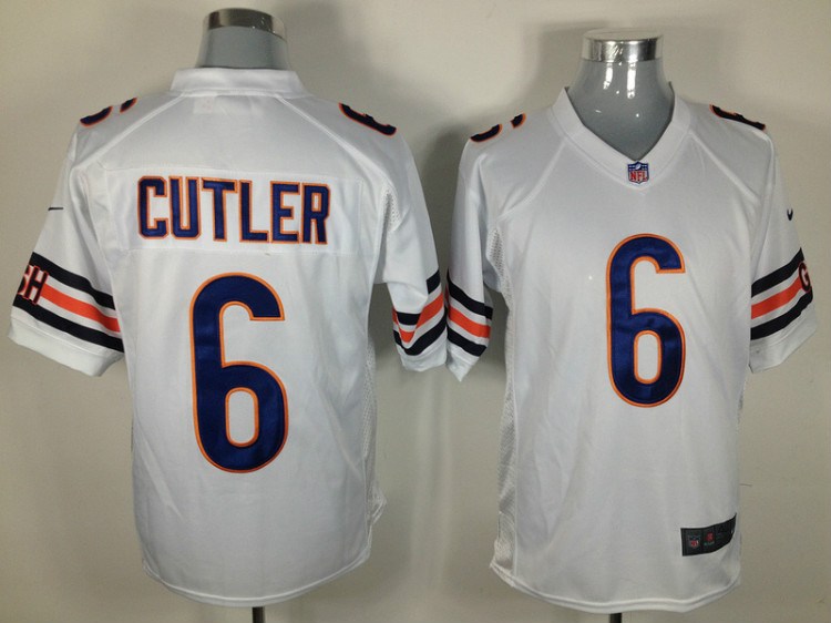 2012 nfl chicago bears 6 jay cutler white jerseys (game) 2012 nfl chicago bears 6 jay cutler white jerseys (game)