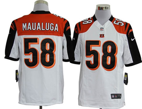 2012 NEW nfl cincinnati bengals 58 rey maualuga white jerseys (game) 2012 NEW nfl cincinnati bengals 58 rey maualuga white jerseys (game)