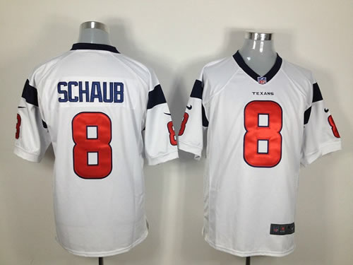 2012 nfl houston texans 8 matt schaub white jerseys (game)