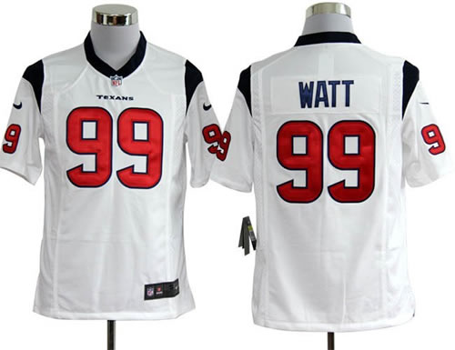 2012 nfl houston texans 99 j.j. watt  white jerseys (game)