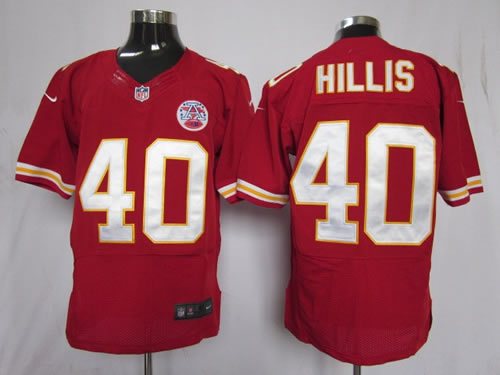2012 NEW nfl kansas city chiefs 40 hillis red jerseys (elite)