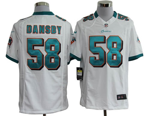 2012 NEW nfl miami dolphins 58 karlos dansby white jerseys (game) 2012 NEW nfl miami dolphins 58 karlos dansby white jerseys (game)