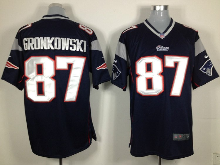 2012 nfl new england patriots 87 rob gronkowski blue jerseys (game)