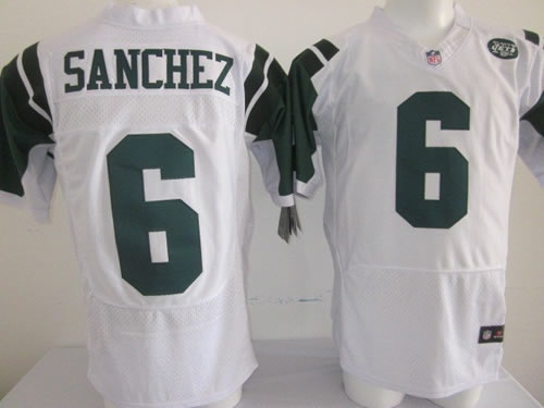 2012 NEW nfl new york jets 6 mark sanchez white jerseys (elite)