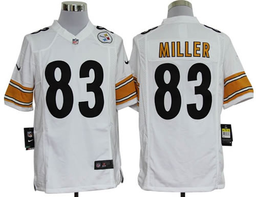 2012 NEW nfl pittsburgh steelers #83 heath miller white jerseys (game)