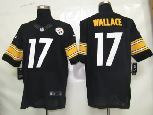 2012 NEW nfl pittsburgh steelers 17 mike wallace black jerseys (elite)