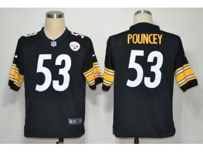 2012 NEW nfl pittsburgh steelers 53 maurkice pouncey black jerseys (game)