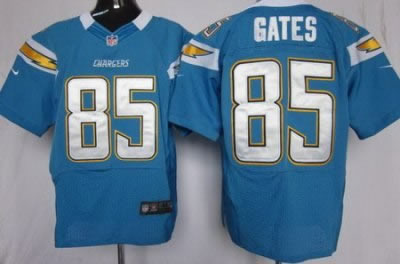 2012 NEW nfl san diego chargers 85 antonio gates light blue jerseys (elite)