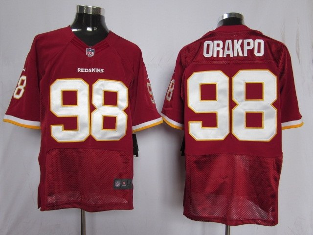 2012 nfl washington redskins 98 brian orakpo red jerseys (elite)