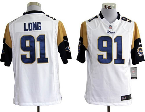 2012 st. louis rams 91 chris long  white jerseys (game)