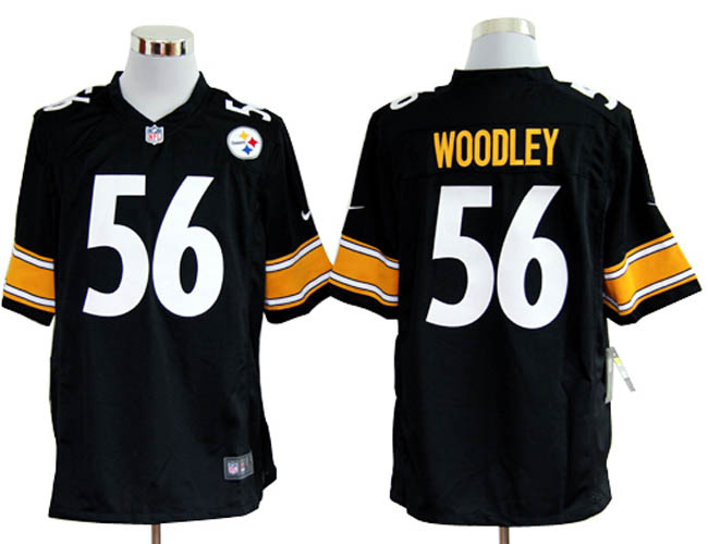 2012 pittsburgh steelers 56 lamarr woodley game black jerseys