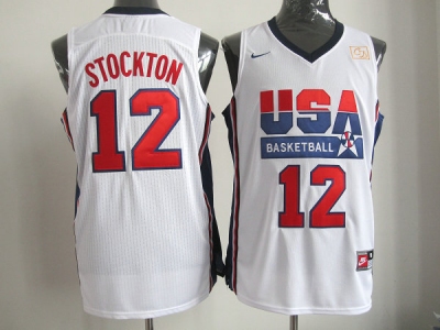 2012 USA Jerseys #12 Stockton White(Retro)