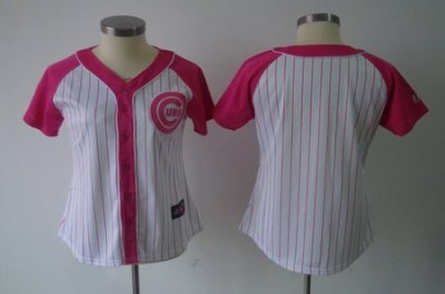 2012 women pink splash fashion jersey by majestic chicago cubs blank white jerseys