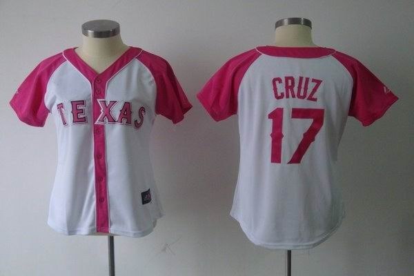 2012 women pink splash fashion jersey by majestic texas rangers 17 nelson cruz white jerseys 2012 women pink splash fashion jersey by majestic texas rangers 17 nelson cruz white jerseys